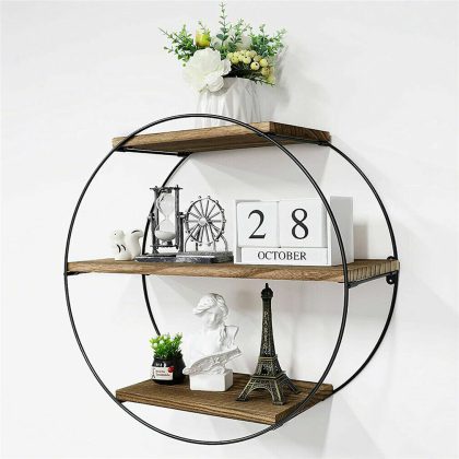 Circular Industrial Wall Shelves